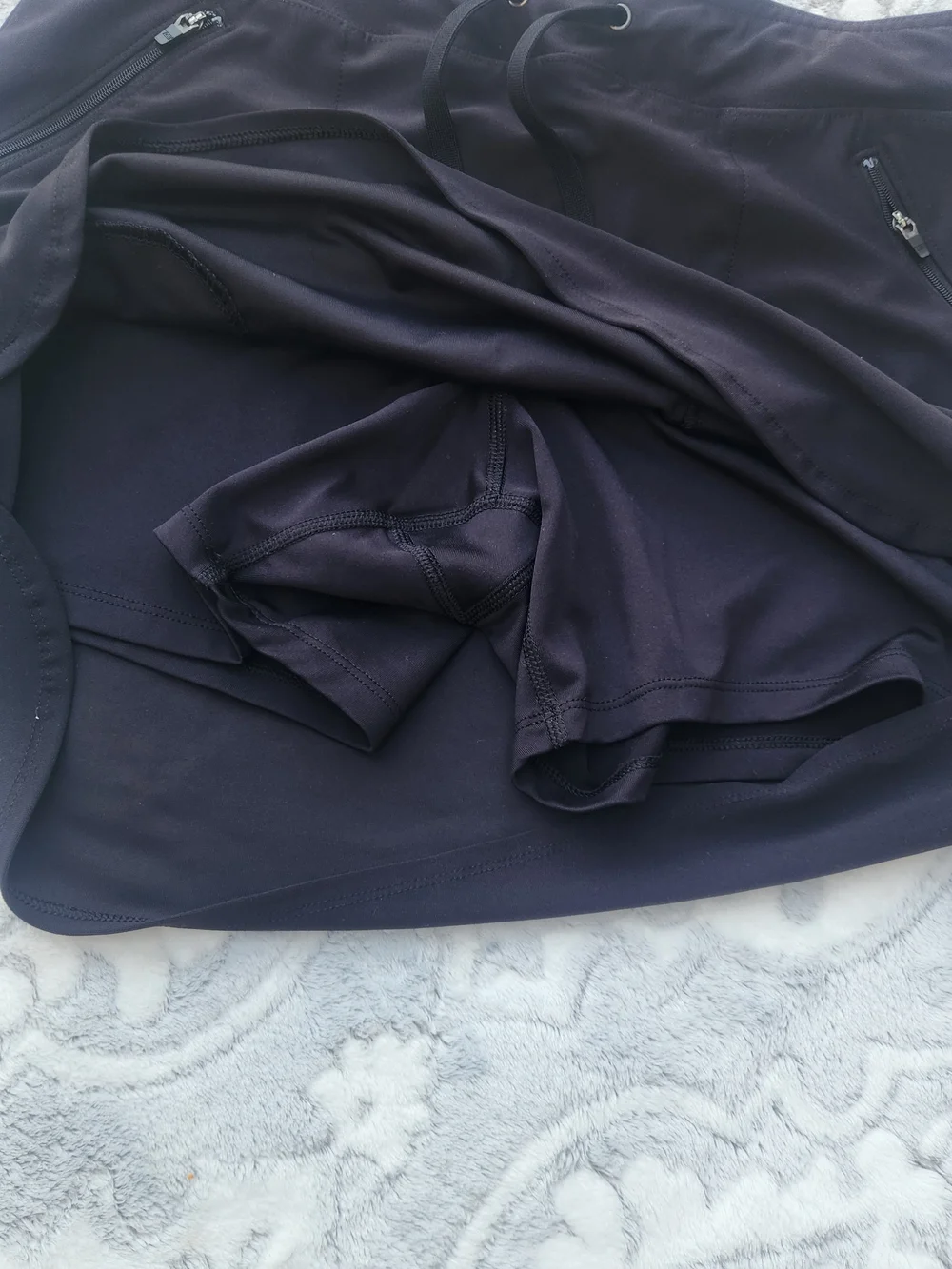 tek gear Black Athletic Drawstring Skort with Zipper Pockets Medium EC